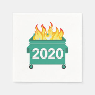 Serviette En Papier Feu de Dumpster 2020 drôle Nouvel An