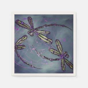 Serviette En Papier Feu de nuit Dragonfly
