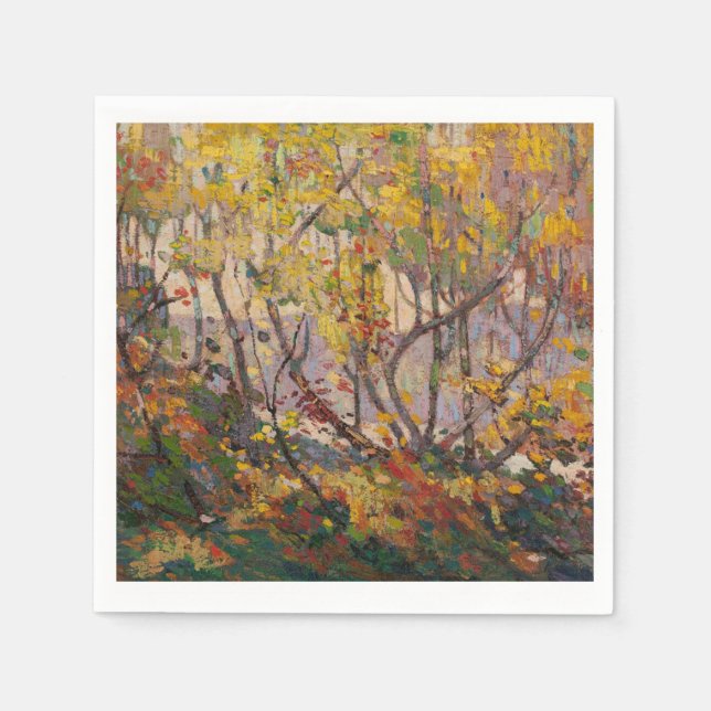 Serviette En Papier Feuillage d'automne - Paysage canadien par Tom Tho (Devant)
