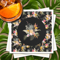 Feuillage de l'hibiscus tropical à l'ananas sur fo