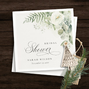 Serviette En Papier Feuillage de verdure de eucalyptus de mariage