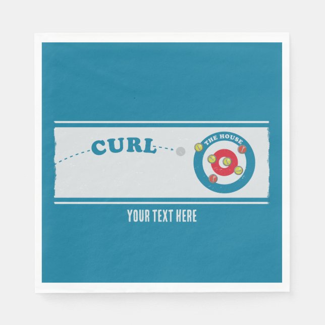 Serviette En Papier Feuille de curling Pierre de curling (Devant)