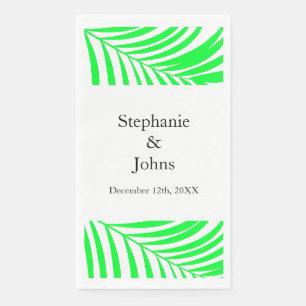 Serviette En Papier Feuille de palmier vert Feuilles élégantes Mariage