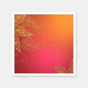Serviette En Papier Feuille d'or Arabian