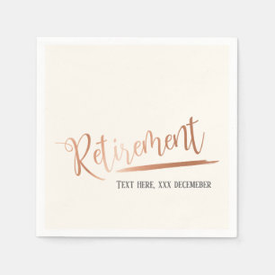 Serviette En Papier feuille d'or rose, retraite