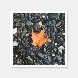 Serviette En Papier Feuille orange d'automne