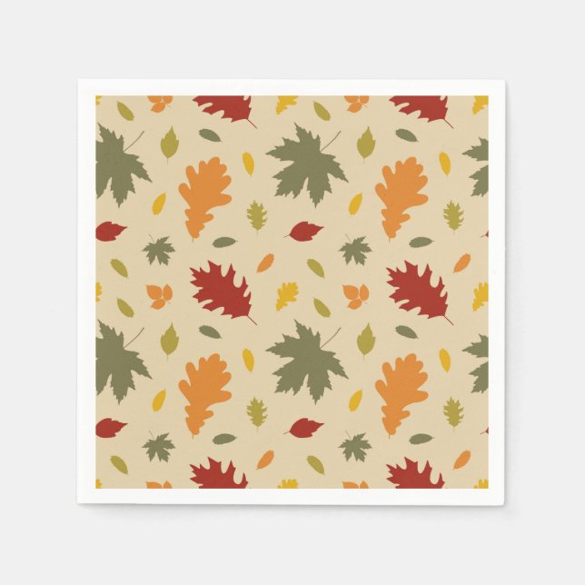 Serviette En Papier Feuilles automnales (Devant)