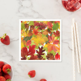 Serviette En Papier Feuilles automnales d'automne