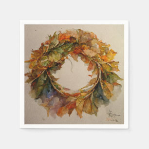 Serviette En Papier Feuilles d'automne classique