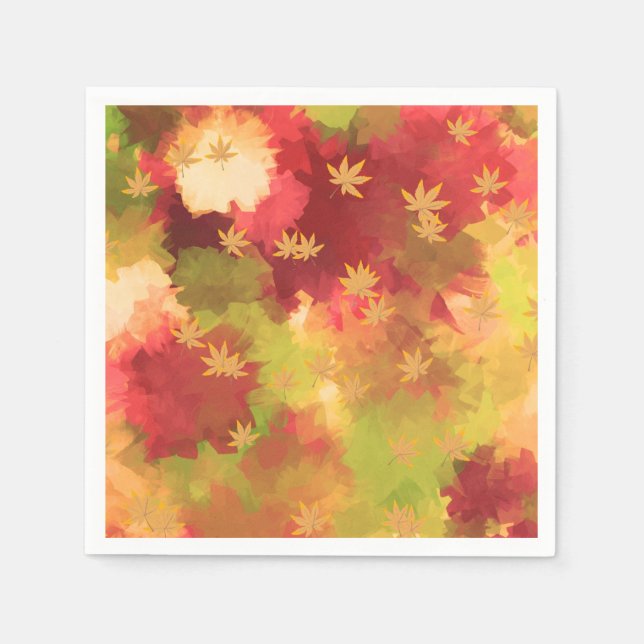 Serviette En Papier Feuilles d'automne d'Artsy (Devant)