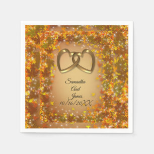 Serviette En Papier Feuilles d'automne Invitation Mariage de automne