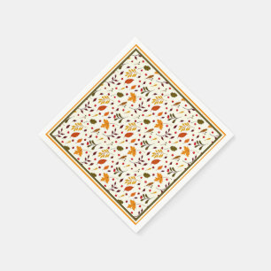 Serviette En Papier Feuilles d'automne mélangées