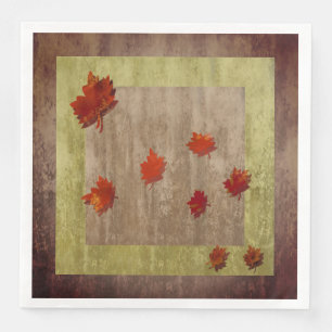Serviette En Papier Feuilles d'automne Papier Napkin