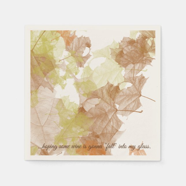 Serviette En Papier Feuilles de chute de fond PAPIER NAPKINS (Devant)