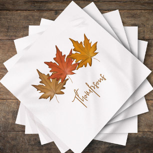 Serviette En Papier Feuilles de papier aquarelle personnalisées pour c