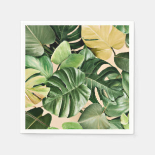 Serviette En Papier Feuilles florales/hawaïennes/tropicales