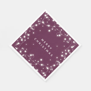 Serviette En Papier Feux d'étincelles d'hiver Papier de Noël