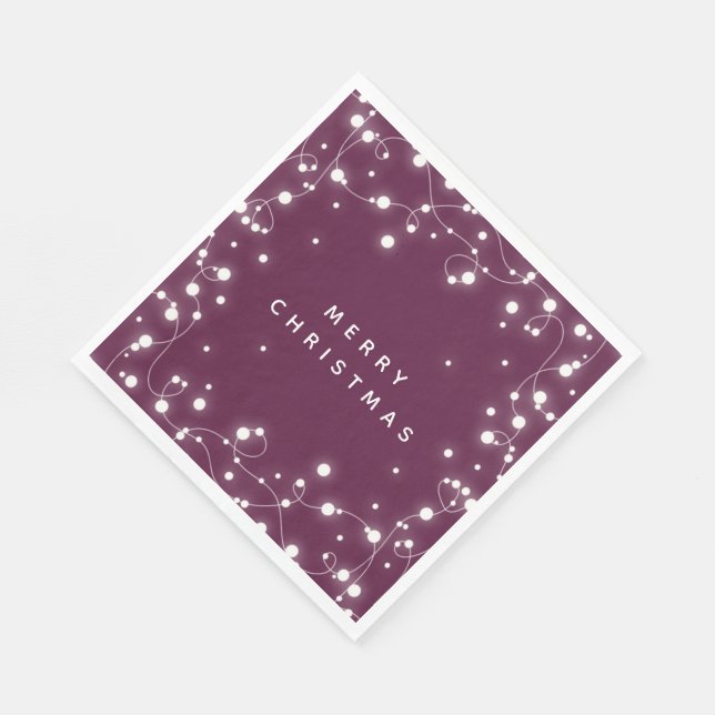 Serviette En Papier Feux d'étincelles d'hiver Papier de Noël (Coin)