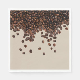 Serviette En Papier Fèves de café