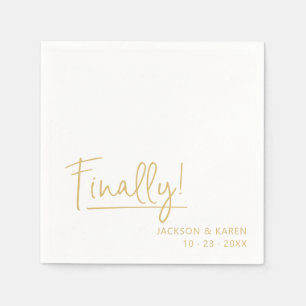 Serviette En Papier FIANÇAILLES / MARIAGE Enfin ! Papier Napkin