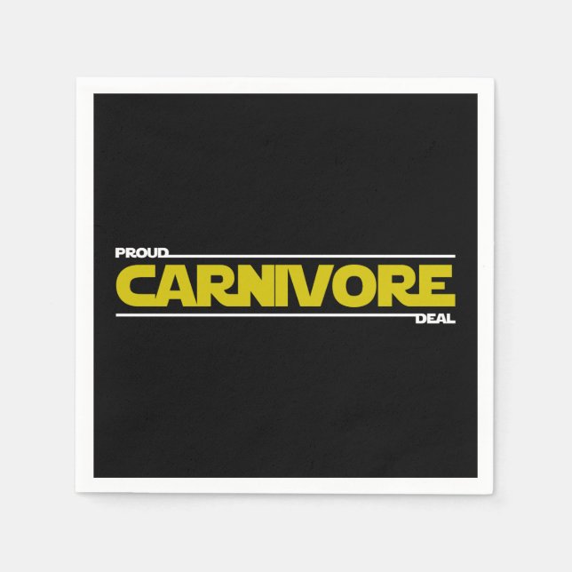 Serviette En Papier Fier Carnivore. Deal. (Devant)