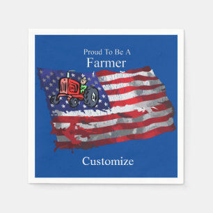 Serviette En Papier Fier drapeau paysan patriotique Thunder_Cove