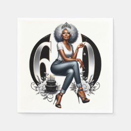 Serviette En Papier Fierce & Fabulous at 60