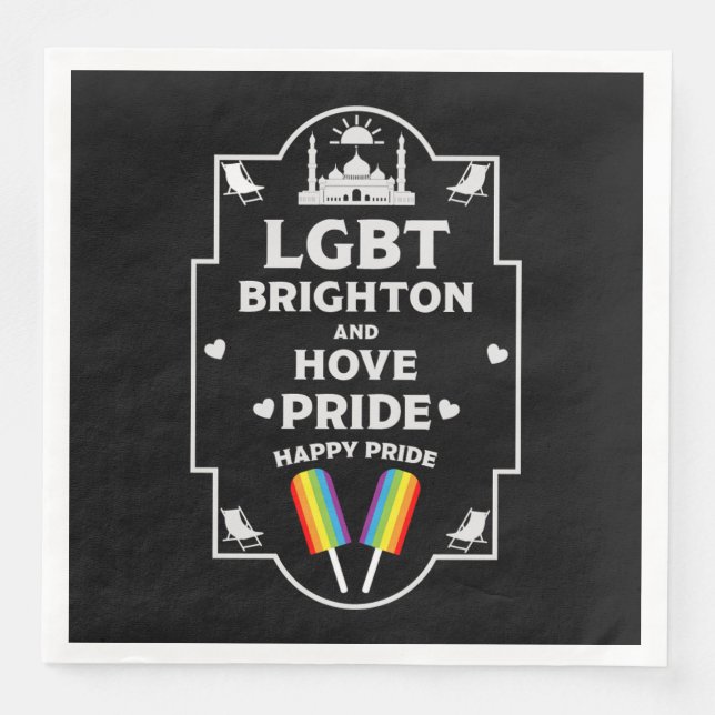 Serviette En Papier Fierté de Brighton et de Hove (Devant)