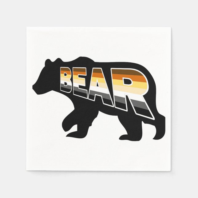 Serviette En Papier Fierté de l'ours (Devant)