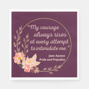 Serviette En Papier Fierté et préjugés Citation I - Style mignon