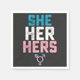 Serviette En Papier Fierté LGBT Elle A Ses Prononononounes Transgenres