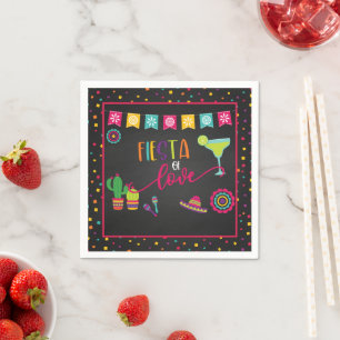 Serviette En Papier Fiesta de l'amour Wedding shower Napkin