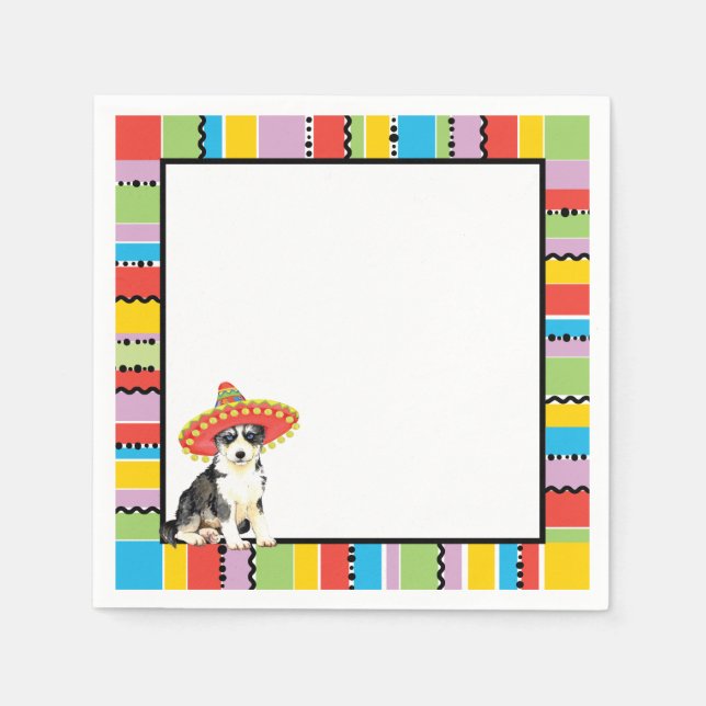 Serviette En Papier Fiesta Husky (Devant)