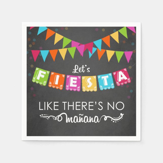 Serviette En Papier Fiesta mexicaine Papier Napkin Party Mañana Annive (Devant)