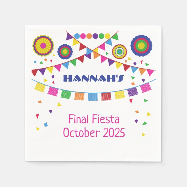 Serviette En Papier Fiesta Theme Cocktail Napkin (Devant)