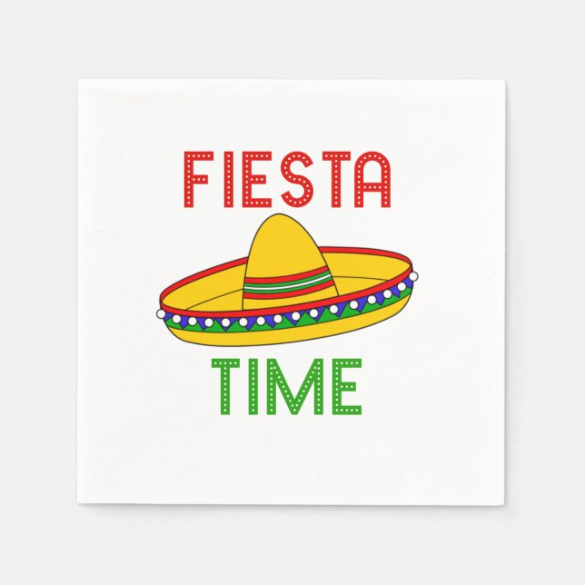 Serviette En Papier Fiesta Time Cinco De Mayo Papier Napkins (Devant)