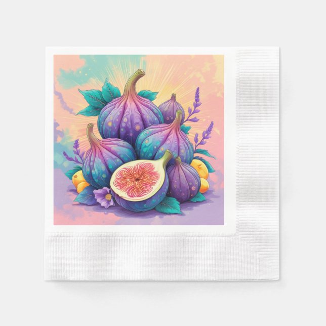 Serviette En Papier Fig coloré (Devant)