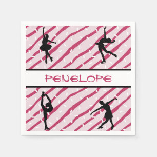 Serviette En Papier Figure Patinage Girl Pepperment Sprinkle Rose