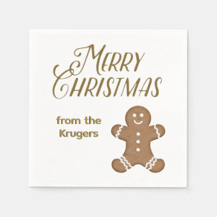 Serviette En Papier Fil d'épices personnalisées Homme Cookie Joyeux No