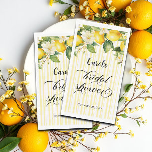 Serviette En Papier Filière de citron Fête des mariées d'été méditerra