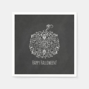 Serviette En Papier Filigree Tableau de Bord Chute Citrouille Automne