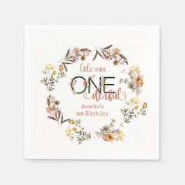 Serviette En Papier Fille 1er anniversaire | Little Miss Onederful