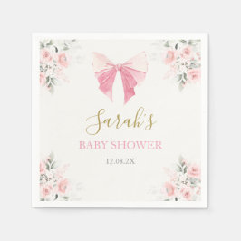 Serviette En Papier Fille Baby shower de la ceinture rose