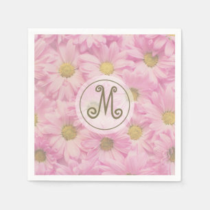 Serviette En Papier Fille Blush Pink Daisies mignonne Personnalisé Mon