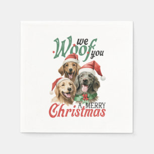Serviette En Papier Fille cadeau de Noël Joyeux Noël