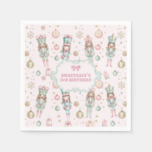 Serviette En Papier Fille Casse-Noisette Rose Anniversaire