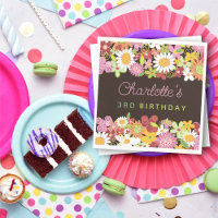 Fille d'anniversaire Jardin de fleurs printanières