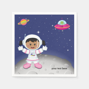 Serviette En Papier Fille d'astronaute