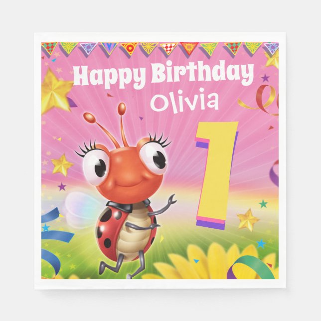 Serviette En Papier Fille faite sur commande 1yr de serviette de (Devant)