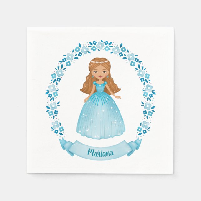 Serviette En Papier Fille fête d'anniversaire (Devant)